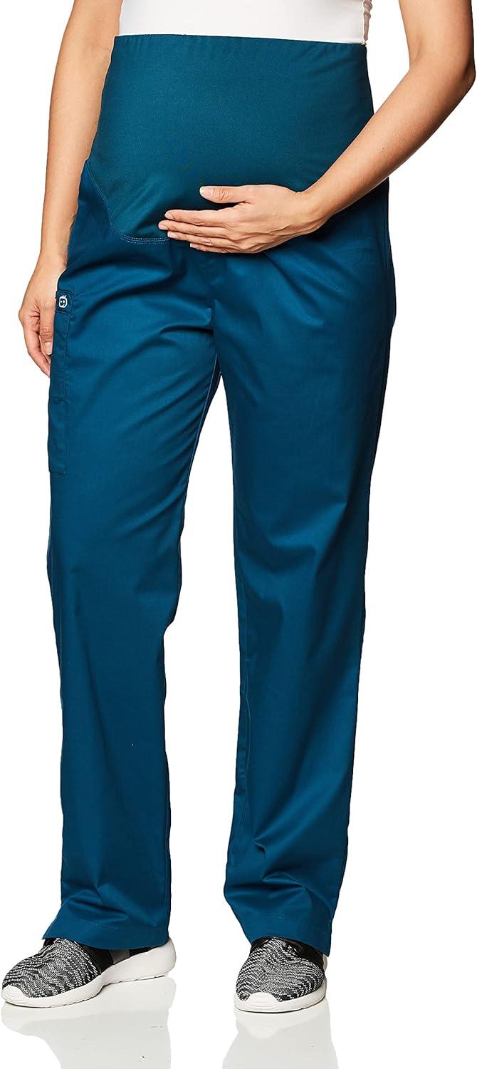 Wink WonderWORK Scrubs for Maternity Cargo Scrub Pants(Caribbean)