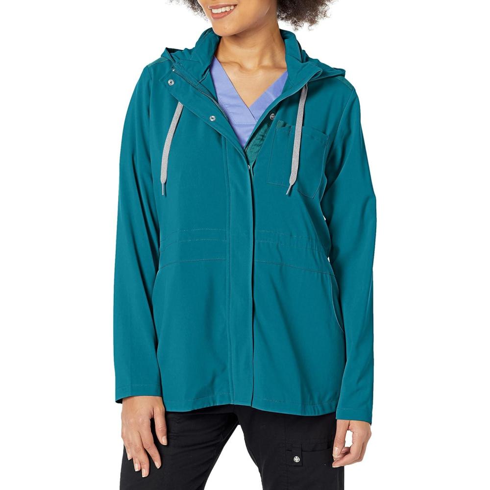 WonderWink womens Convertible Hood Jacket(Caribbean)