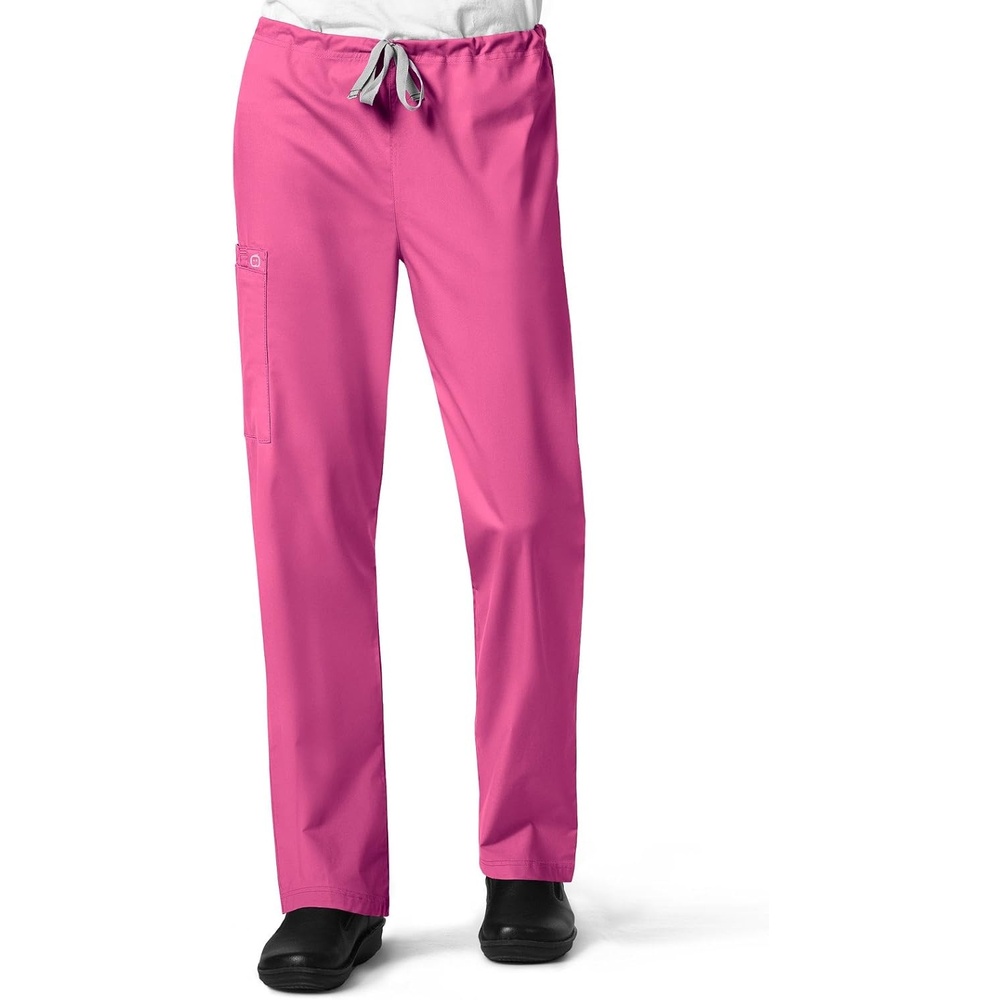 Wink WonderWORK Unisex Drawstring Cargo Scrub Pant(Fuchsia)