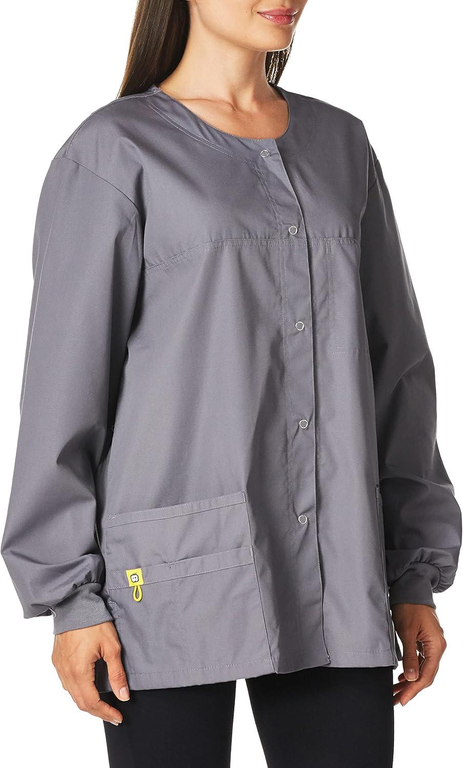 WonderWink Women’s Origins Delta Scrub Jacket(Pewter)