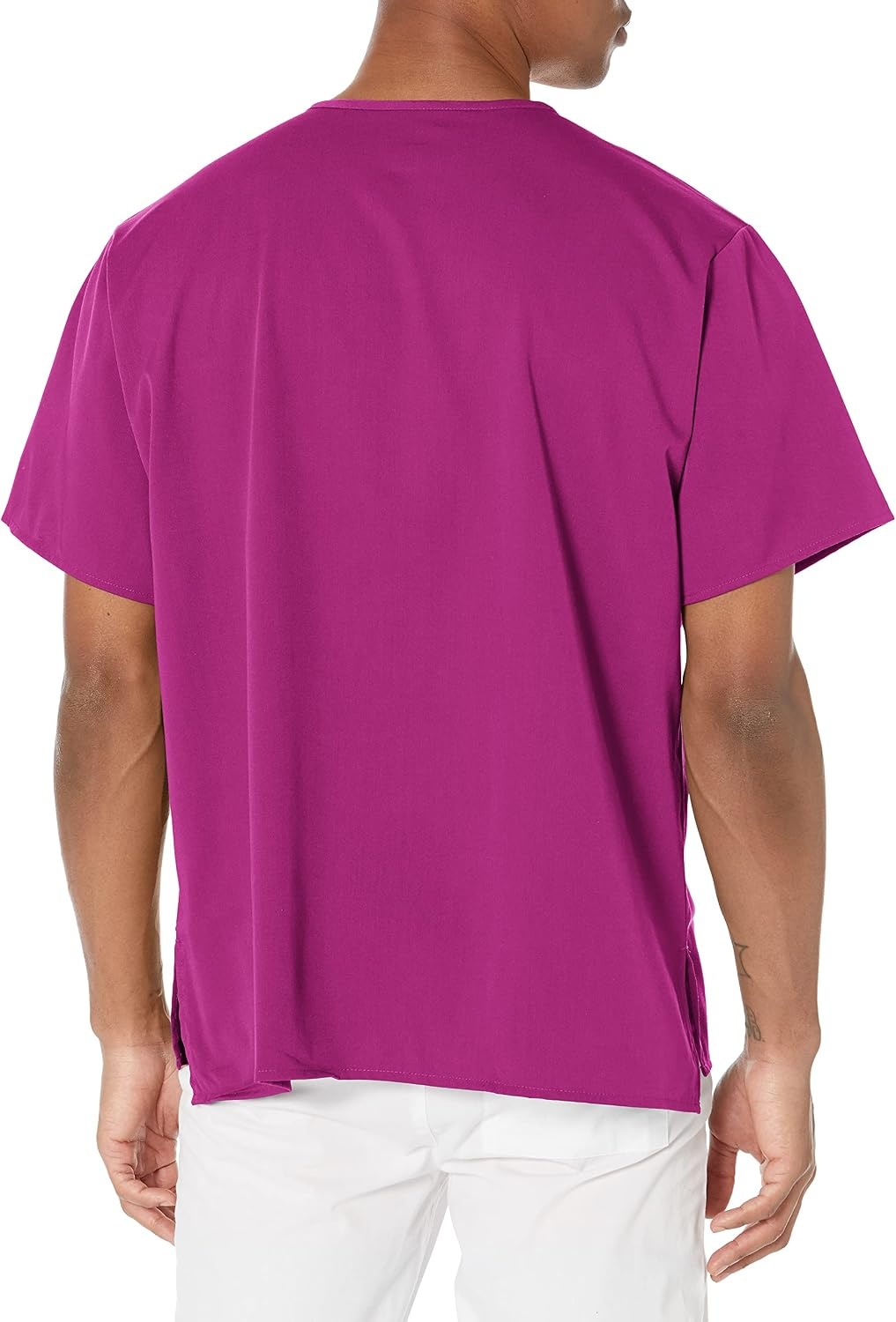 Wink Men’s Men’s V-Neck Scrub Top(Wine)