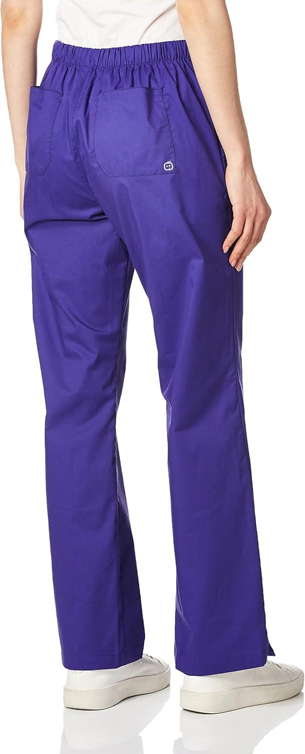 Wink WonderWORK Scrubs for Women, Flare Leg Scrub Pants(Grape)