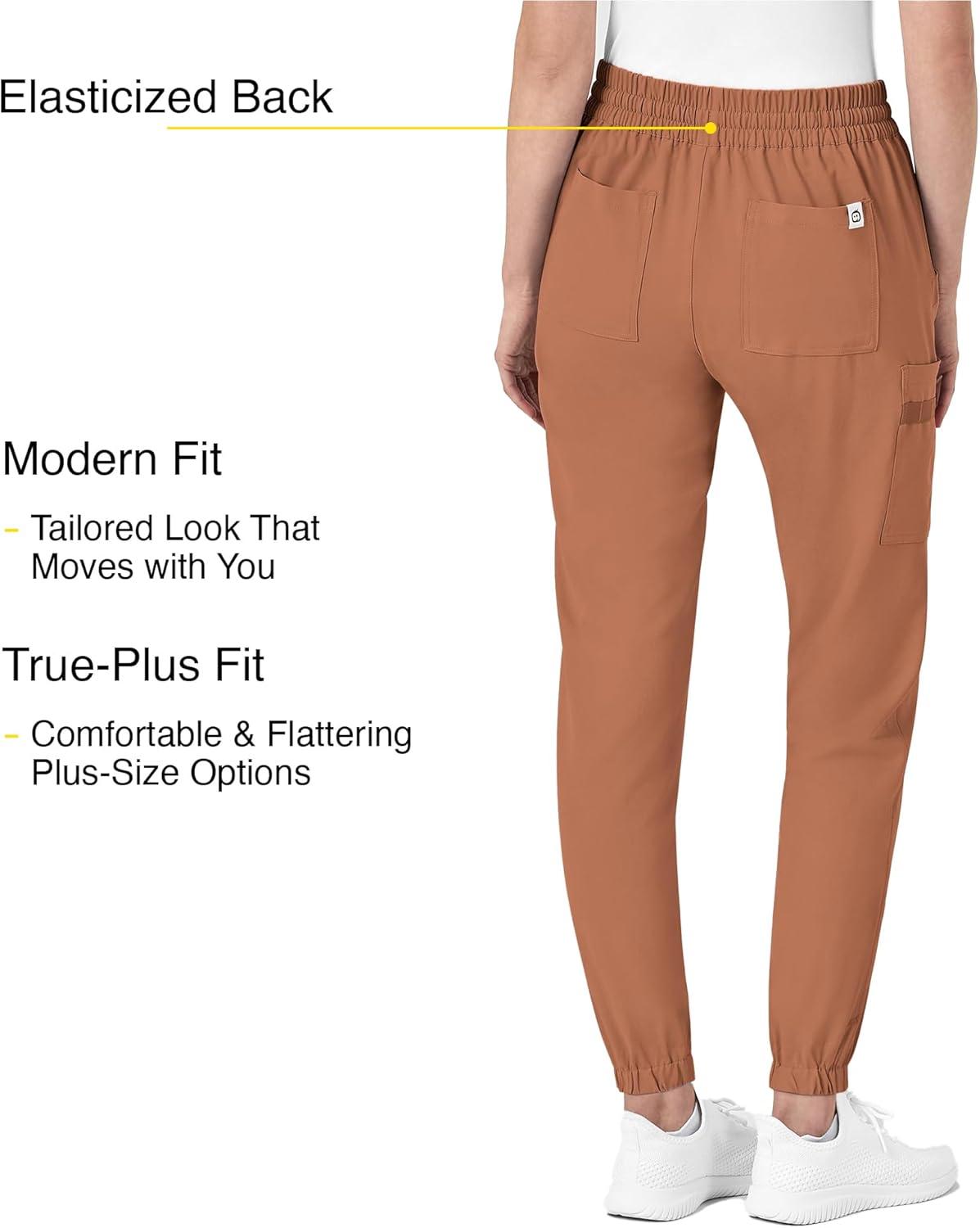 WonderWink Womens Renew Women’s Jogger Scrub Pant(Clay)