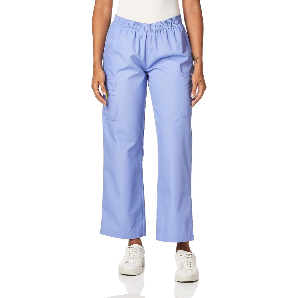 WINK Origins Quebec -Women’s Full Elastic Cargo Scrub Pant(Ceil Blue)