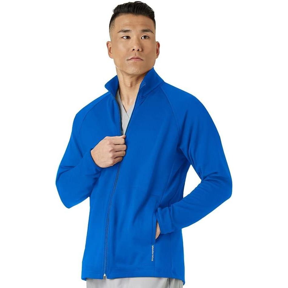 WonderWink Mens Fleece Full-zip JacketFleece Full-Zip jacket(Royal)