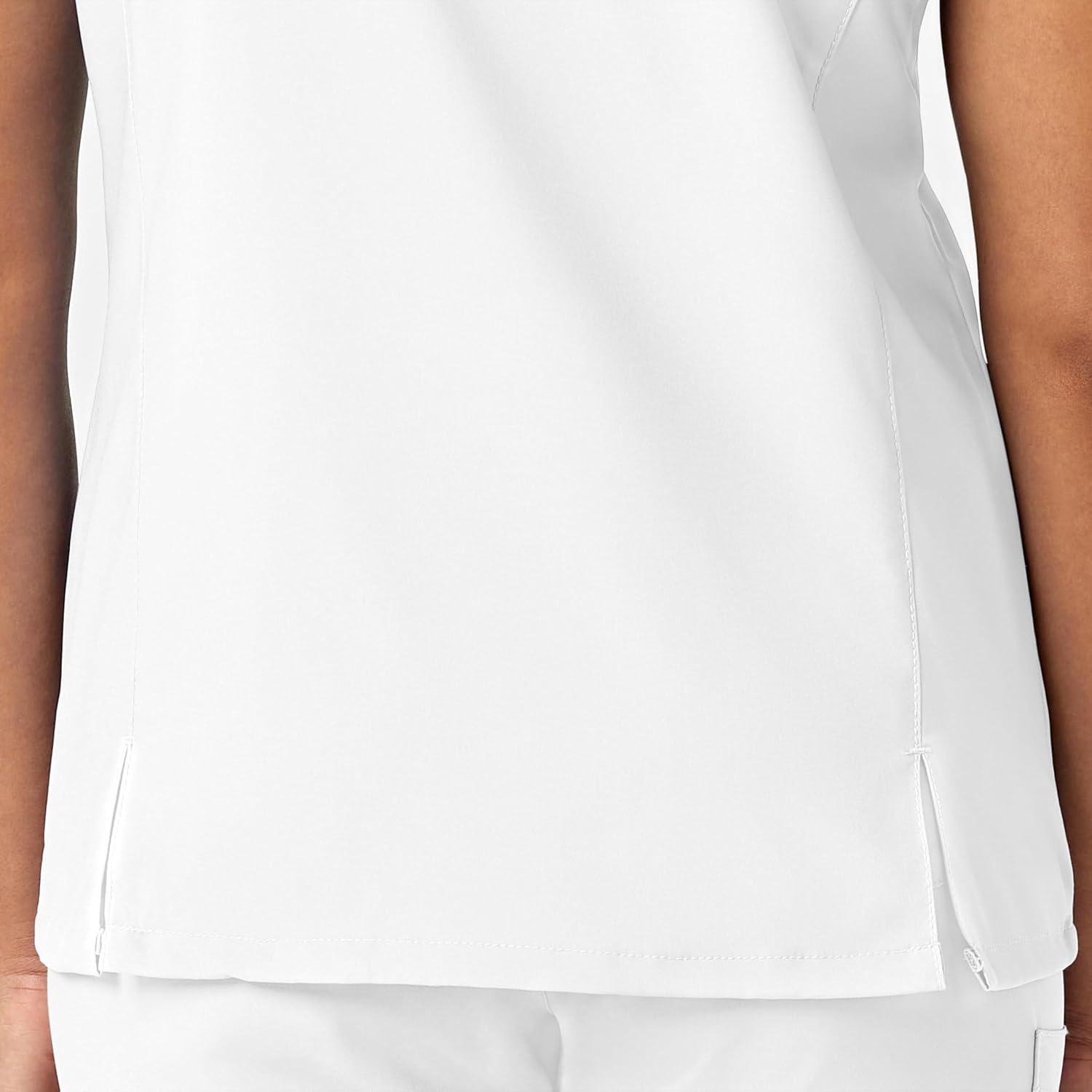 Wink W123 Women’s Y-Neck Wrap Scrub Top(White)