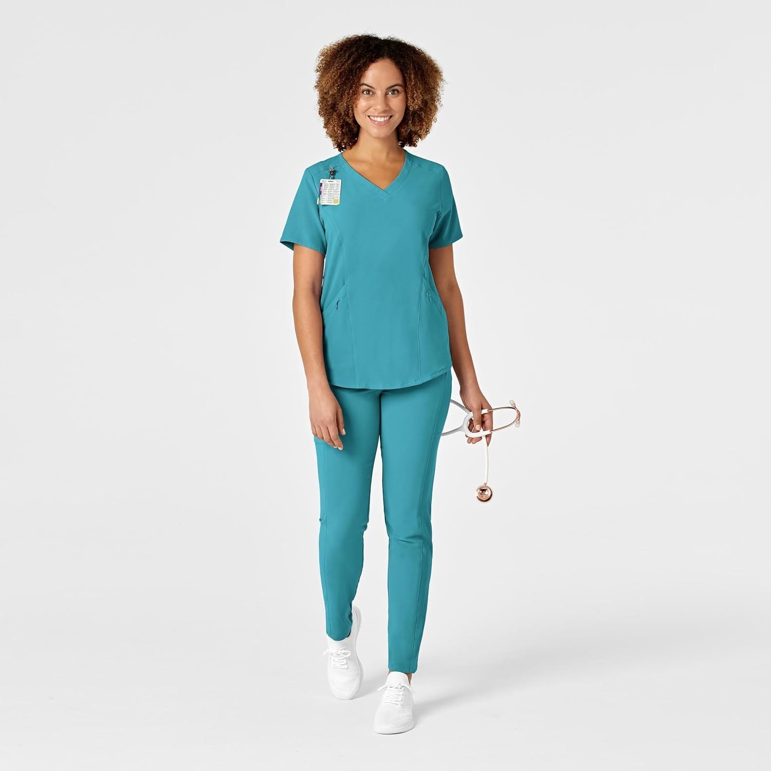 WonderWink Women’s Scrub Top(Teal Blue)