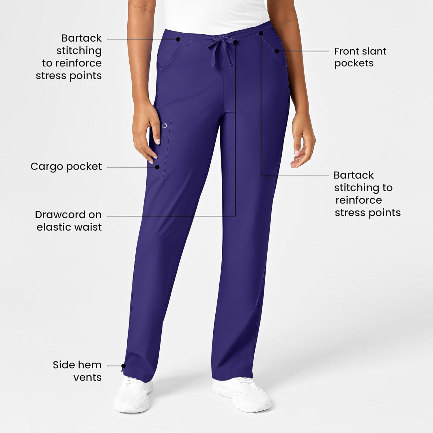 WonderWink Petite Women’s Drawstring Pant(Grape)