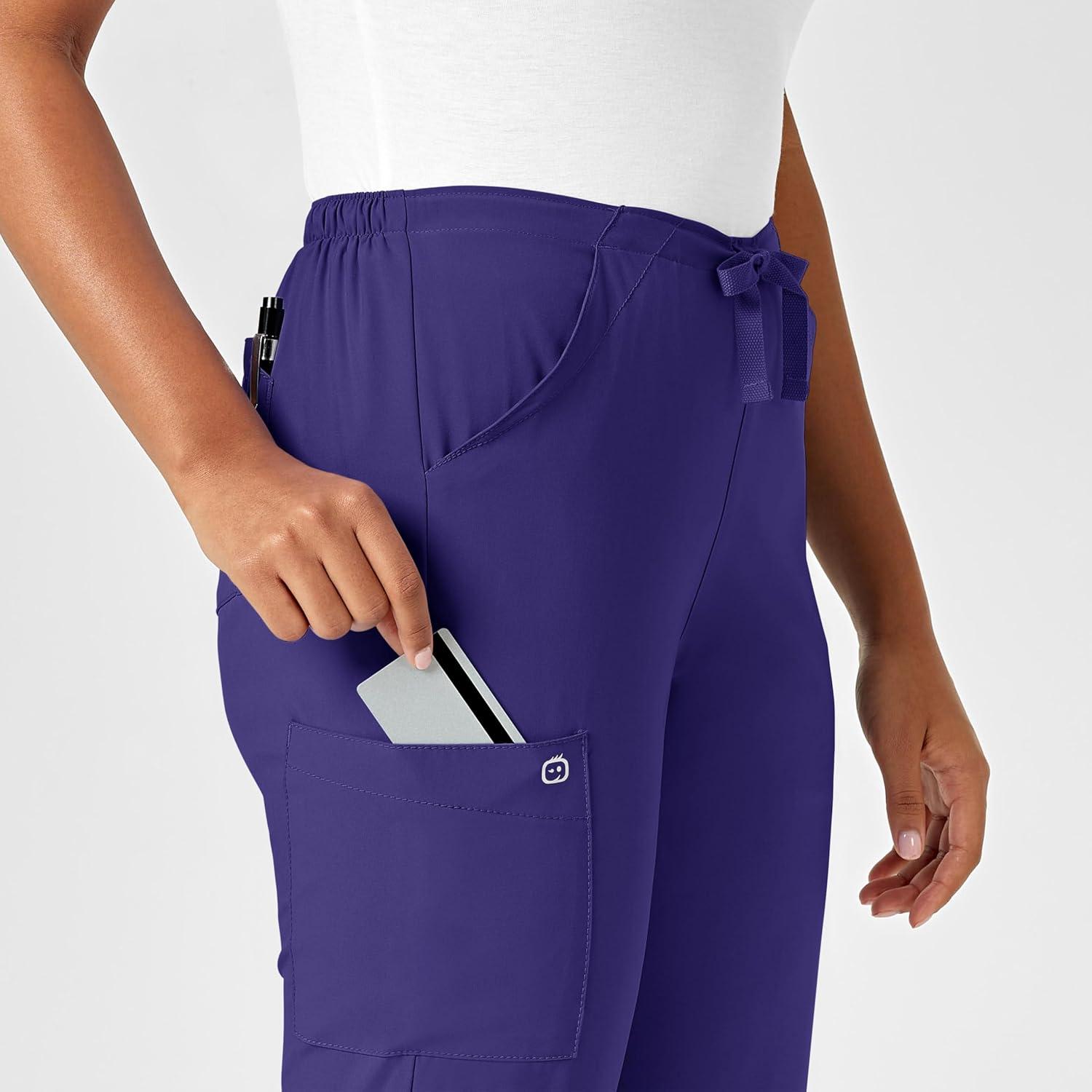 WonderWink Petite Women’s Drawstring Pant(Grape)