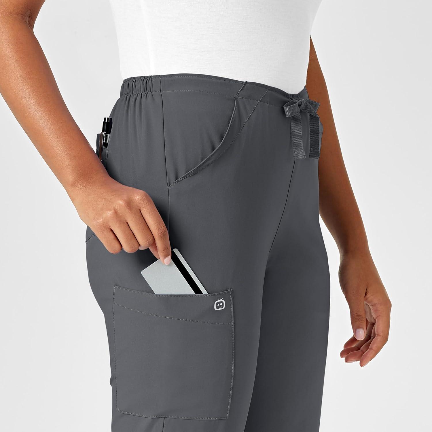 WonderWink Petite Women’s Drawstring Pant(Pewter)