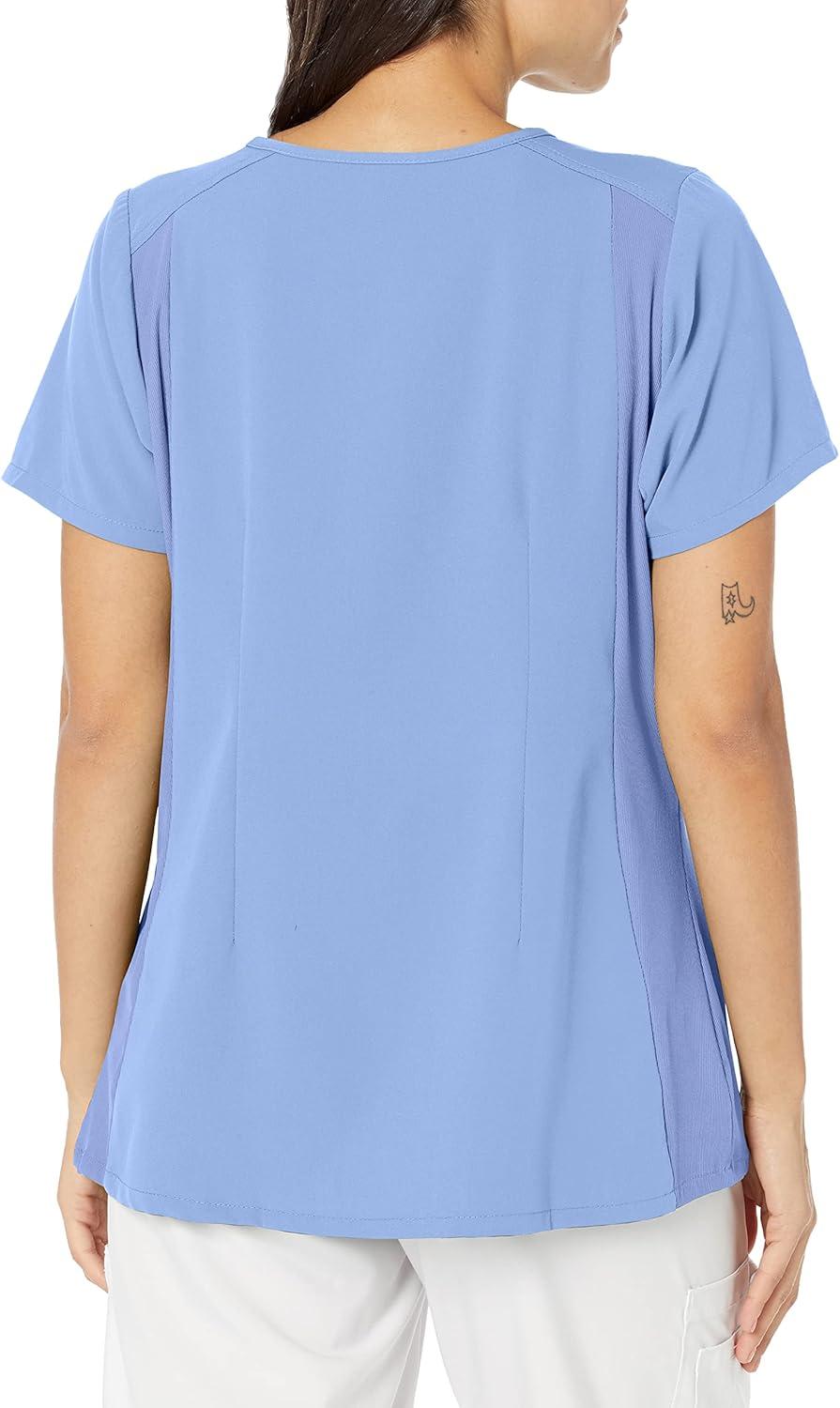 WonderWink Men’s Uni Moss Grn Simply Soft 3pkt Scrub Shrt(Ceil Blue)