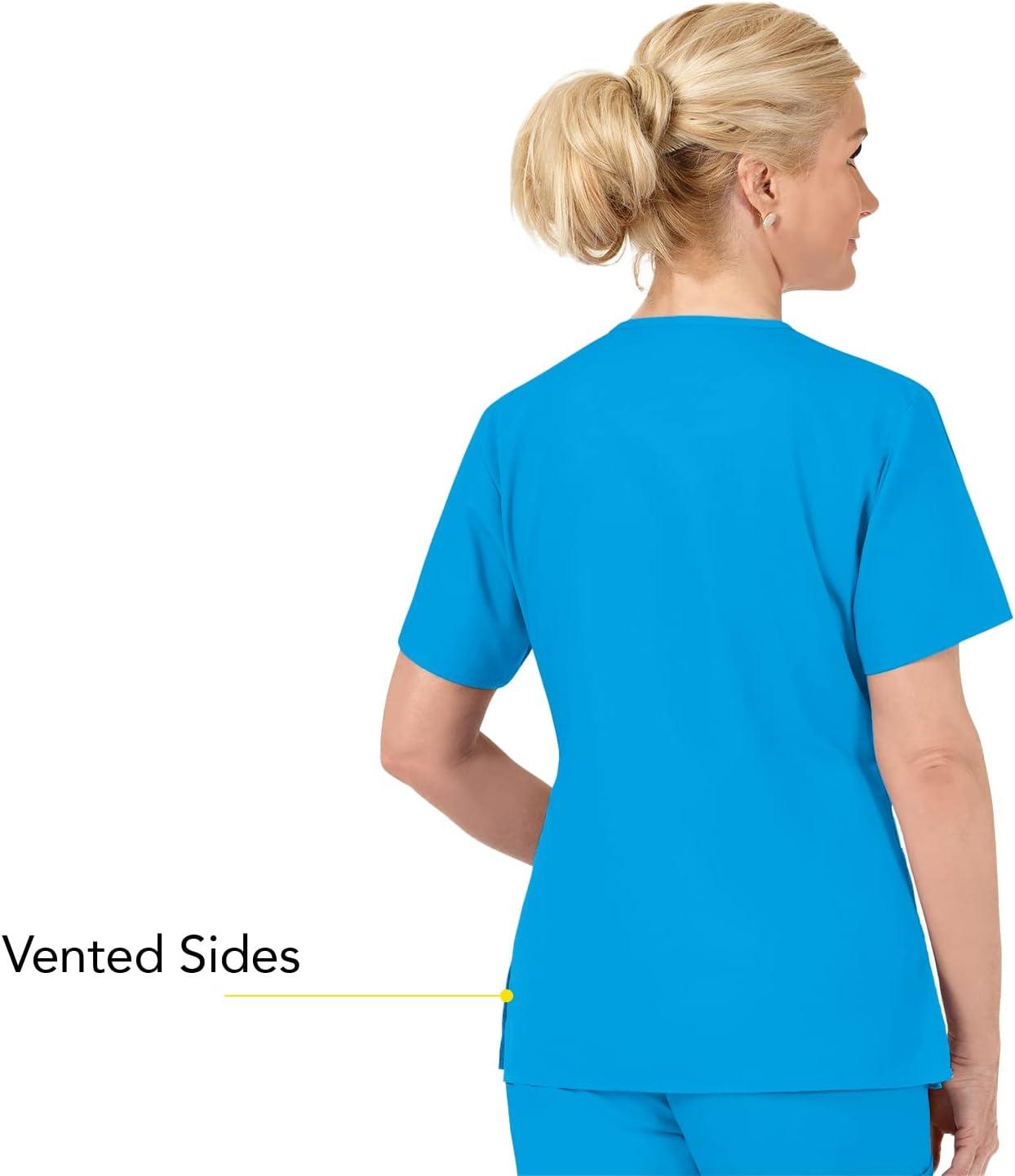 WonderWink Women’s Origins Bravo Scrub Top(Malibu Blue)