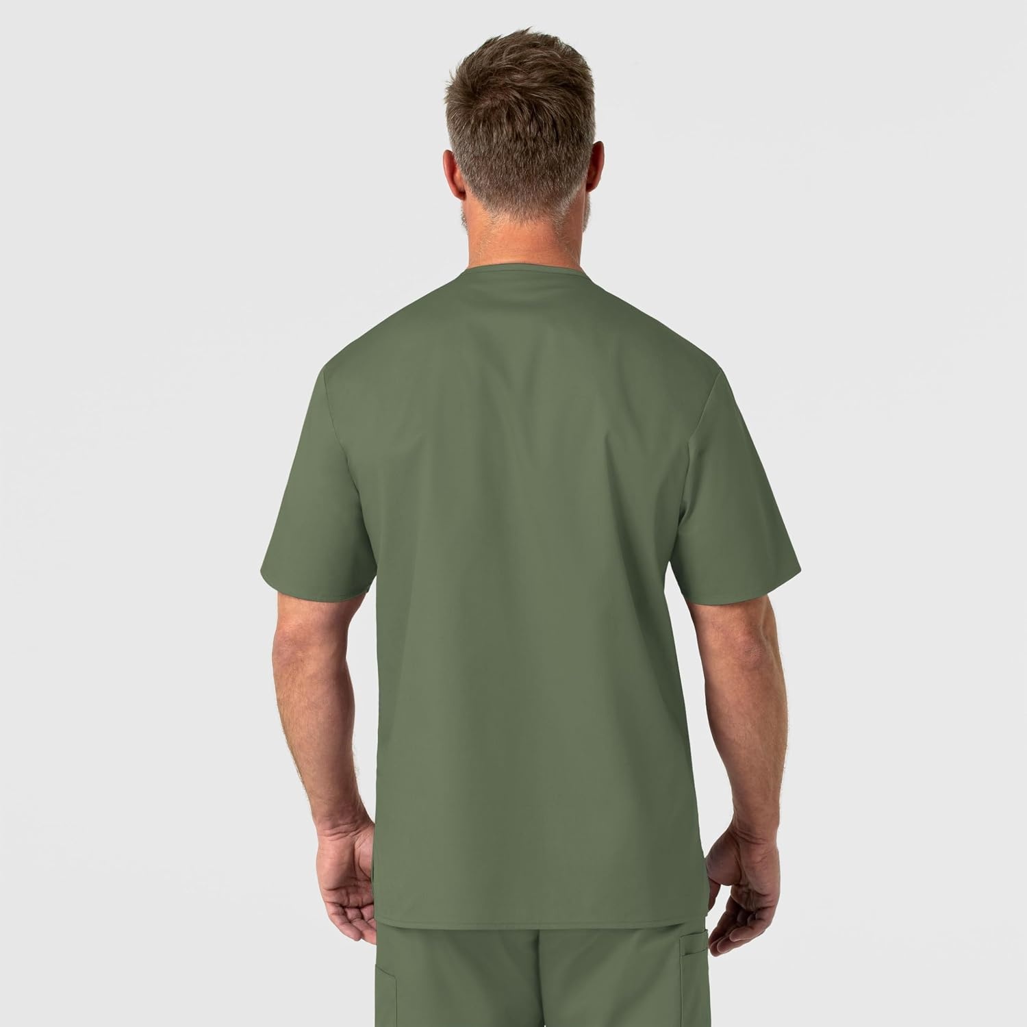 WonderWink Men’s Big Wonderwork Big Men’s V Neck Scrub Top(Olive)