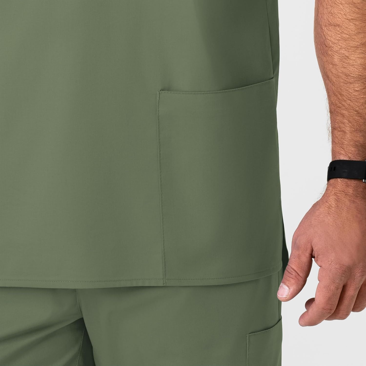 WonderWink Men’s Big Wonderwork Big Men’s V Neck Scrub Top(Olive)