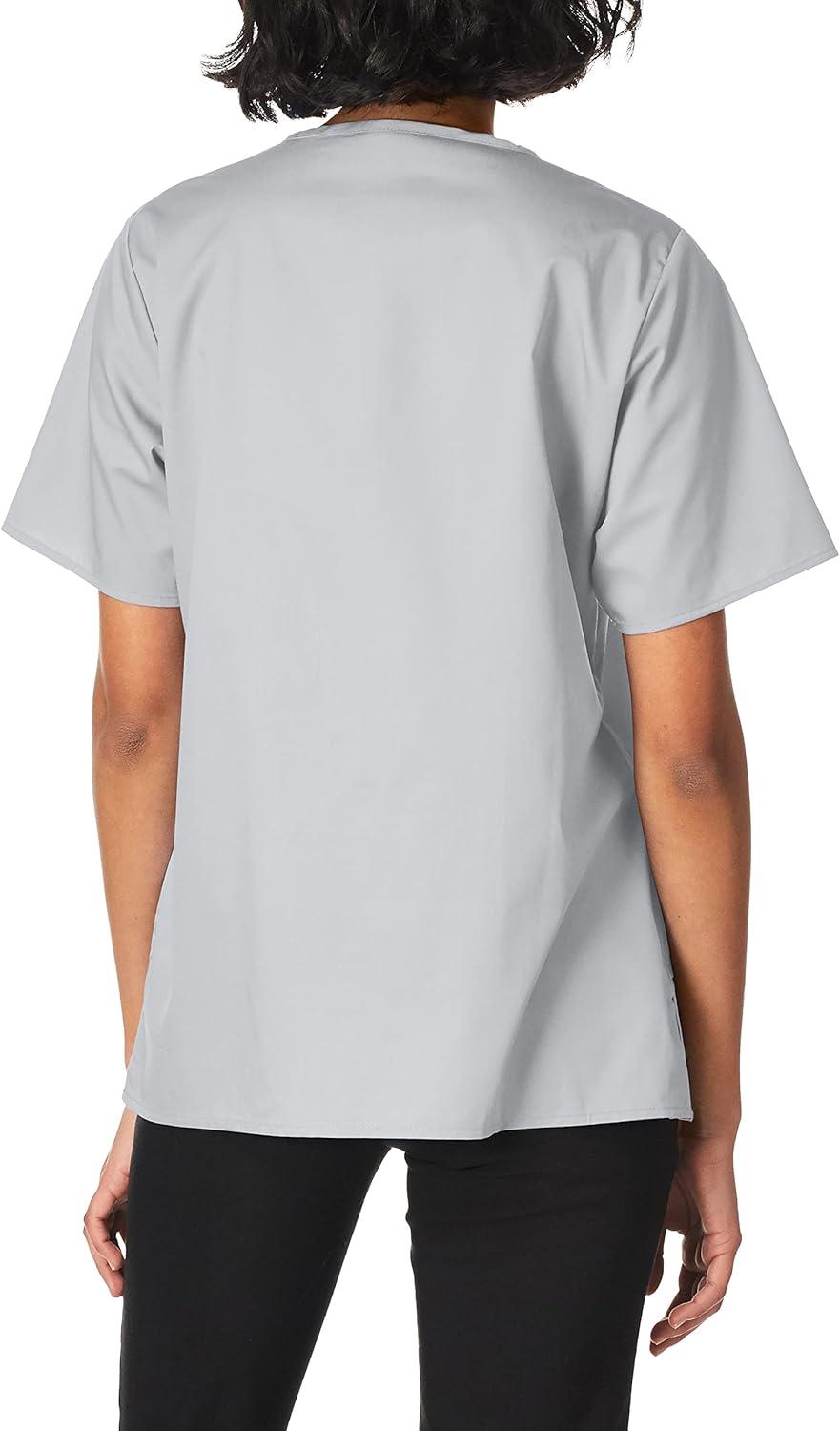 WonderWink Women’s Wonderwork Short Sleeve Snap Jacket(Grey)