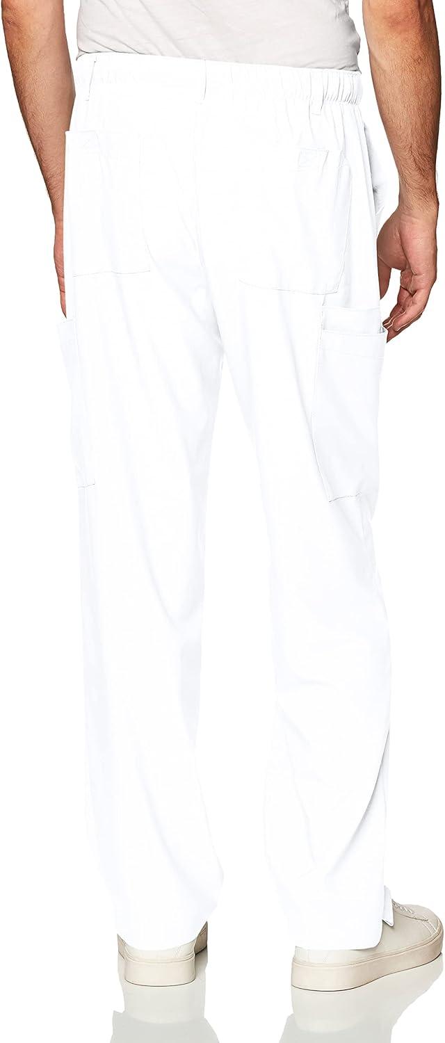 WonderWink Mens Men’s Flat Front Cargo Pant(White)