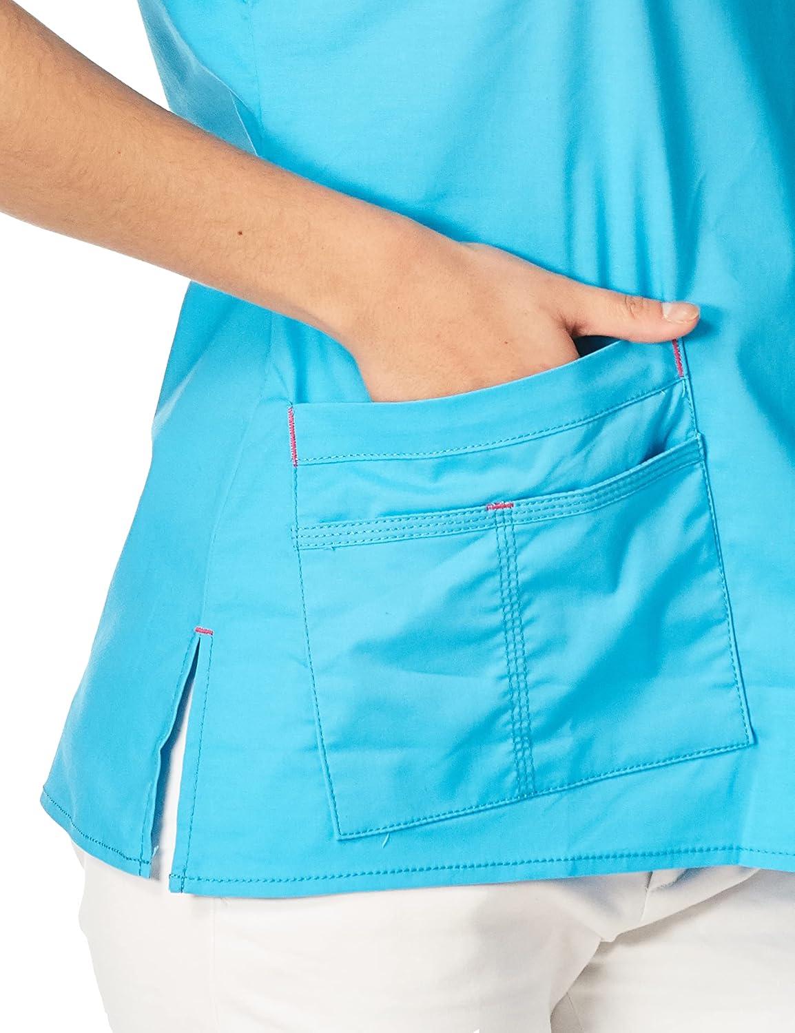 WonderWink Womens Wonderflex Patience Women’s Scrub Top(Aqua)