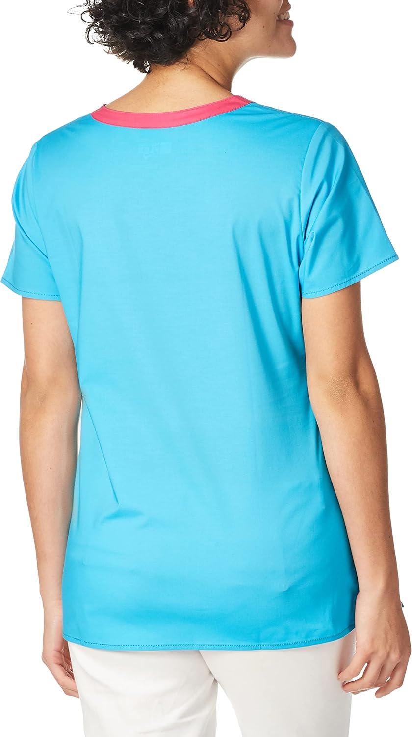 WonderWink Womens Wonderflex Patience Women’s Scrub Top(Aqua)
