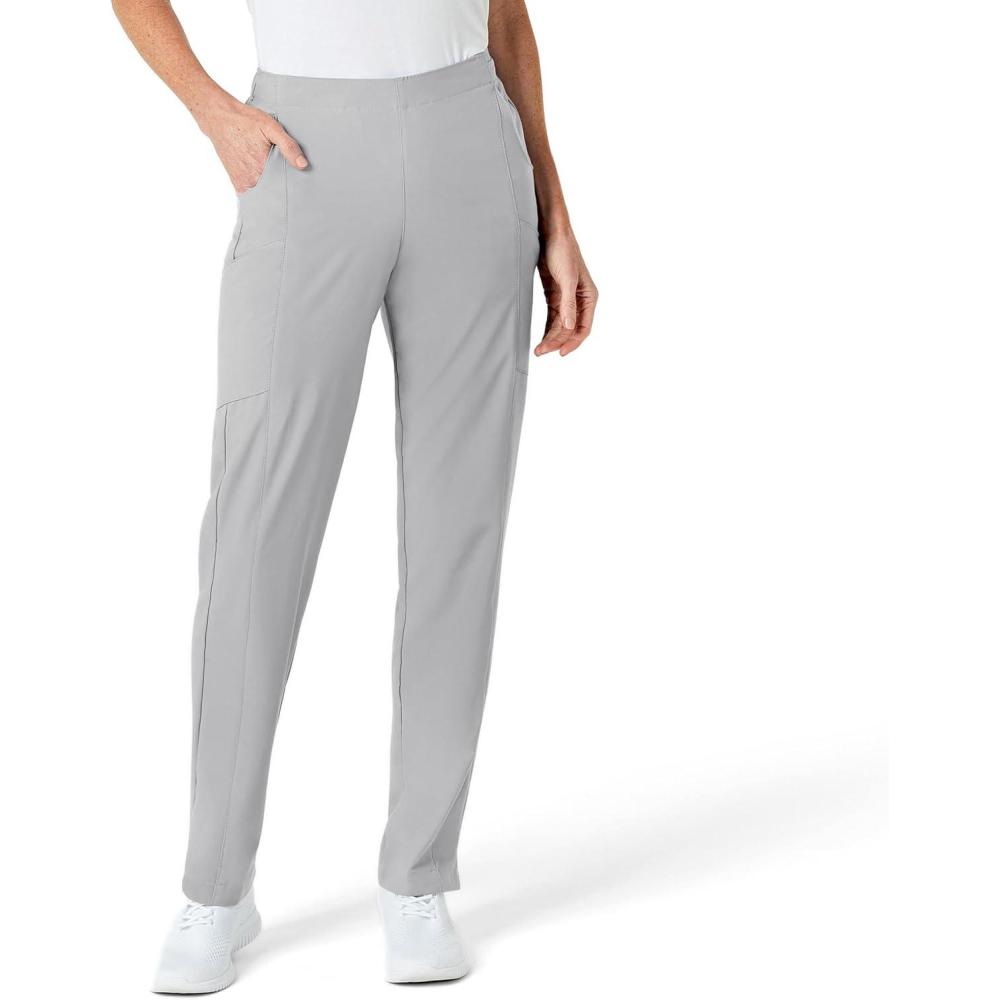WonderWink womens Women’s Flat Front Cargo Scrub Pant(Grey)