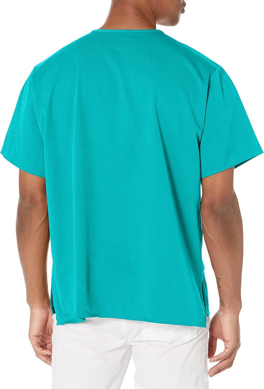 WonderWink Mens Men’s V-Neck Scrub Top(Teal Blue)