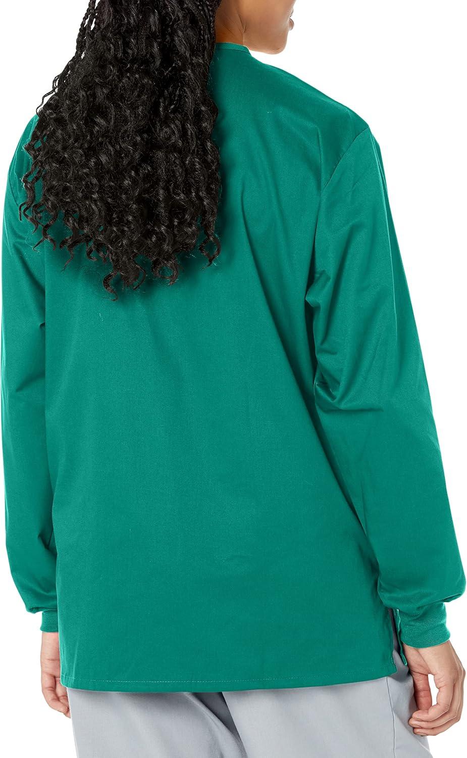 WonderWink womens Snap Front Jacket(Hunter Green)