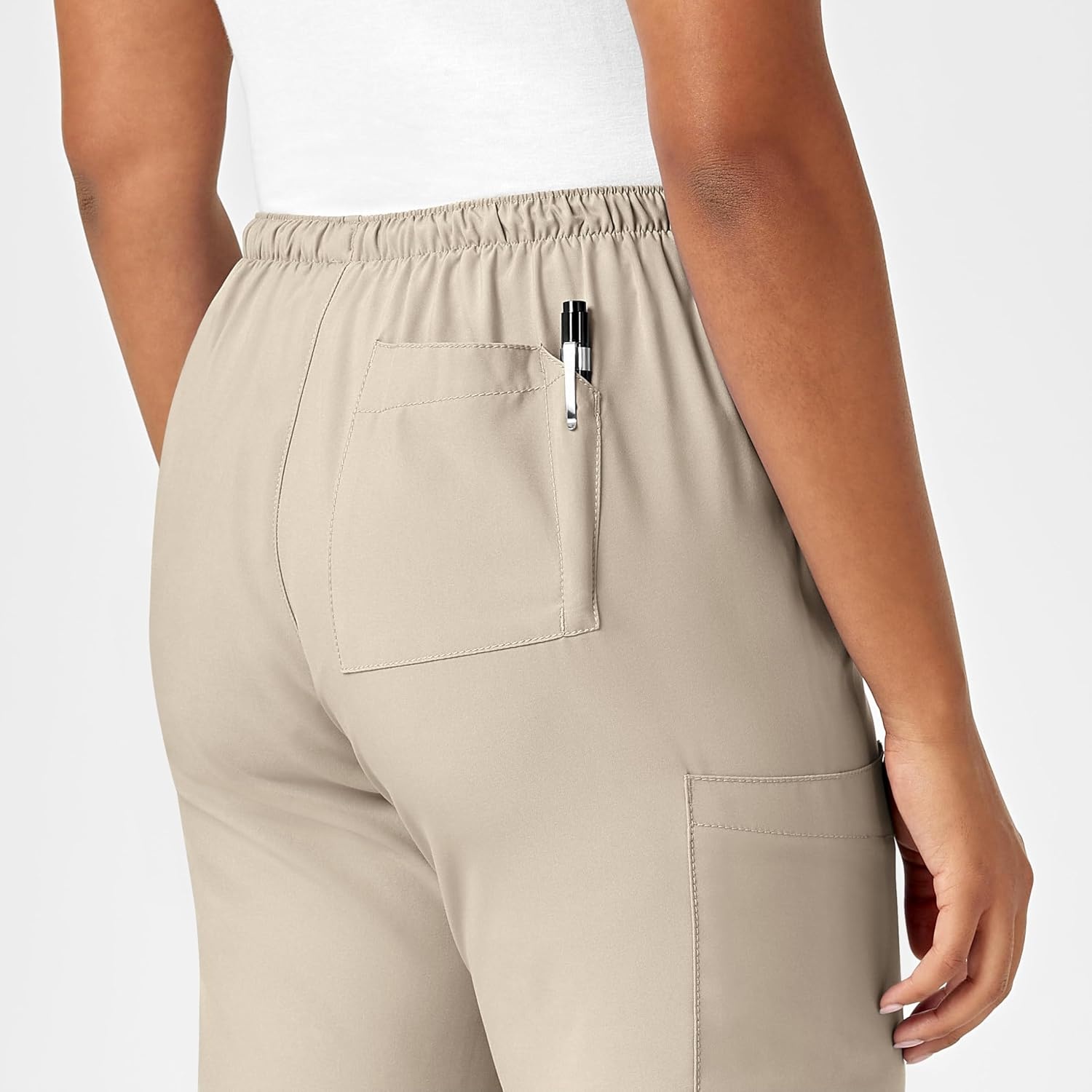 WINK W123 Women’s Drawstring Scrub Pant(Khaki)