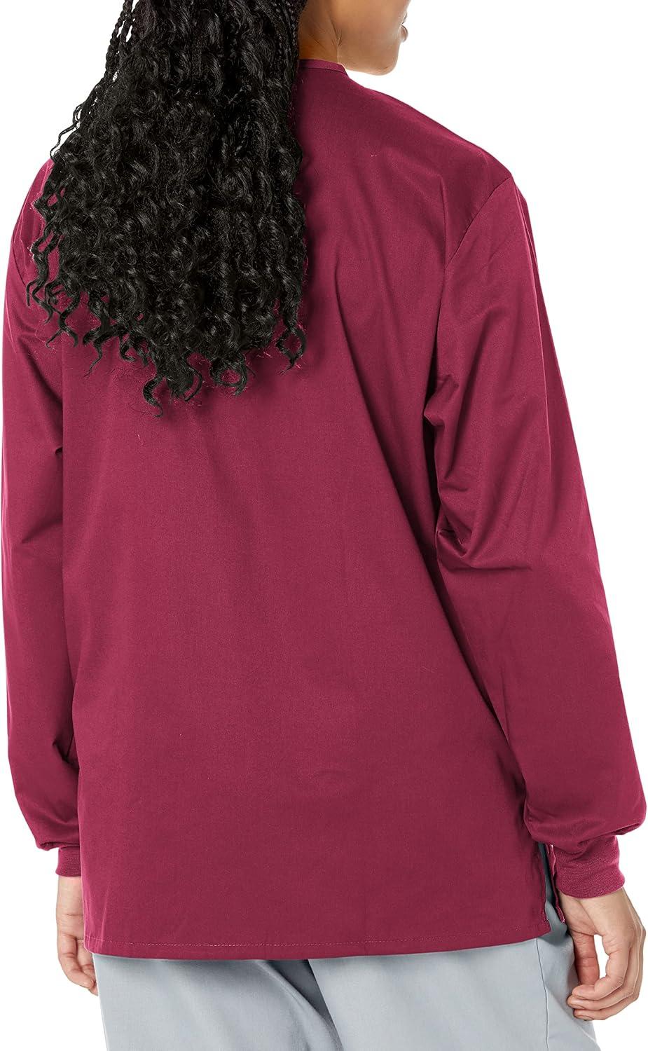 WonderWink womens Snap Front Jacket(Wine)