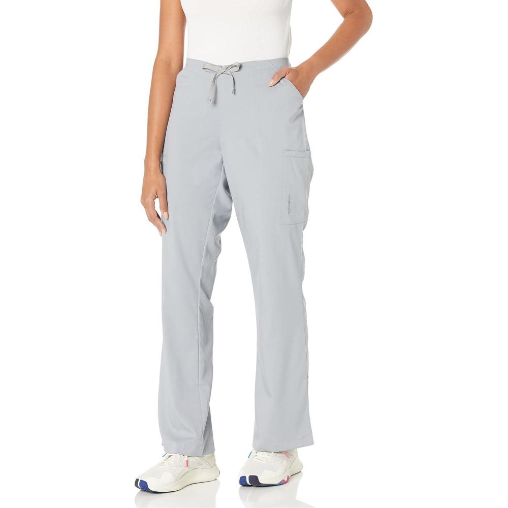 WonderWink Women’s Moderate Flare Leg Cargo Pant(Pewter)