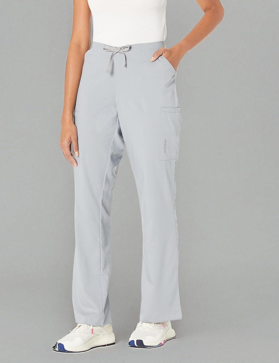WonderWink Women’s Moderate Flare Leg Cargo Pant(Pewter)