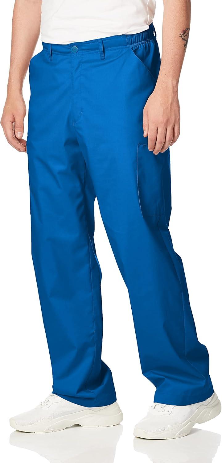Wink WonderWORK Scrubs for Men, Cargo Scrub Pants(Royal)