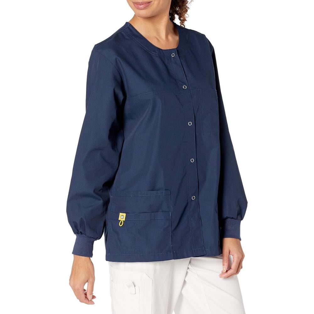 WonderWink Women’s Origins Delta Scrub Jacket(Navy)