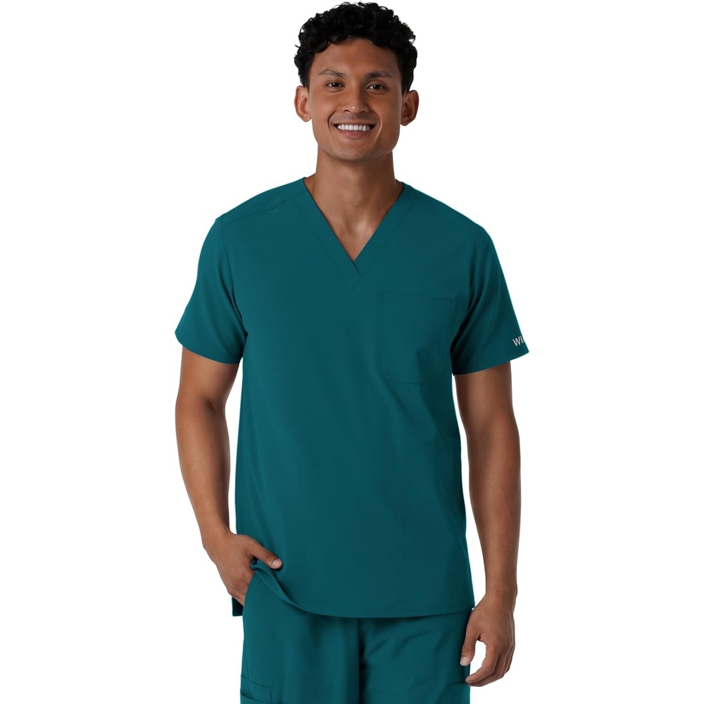 Wink Men’s Men’s V-Neck Scrub Top(Caribbean)