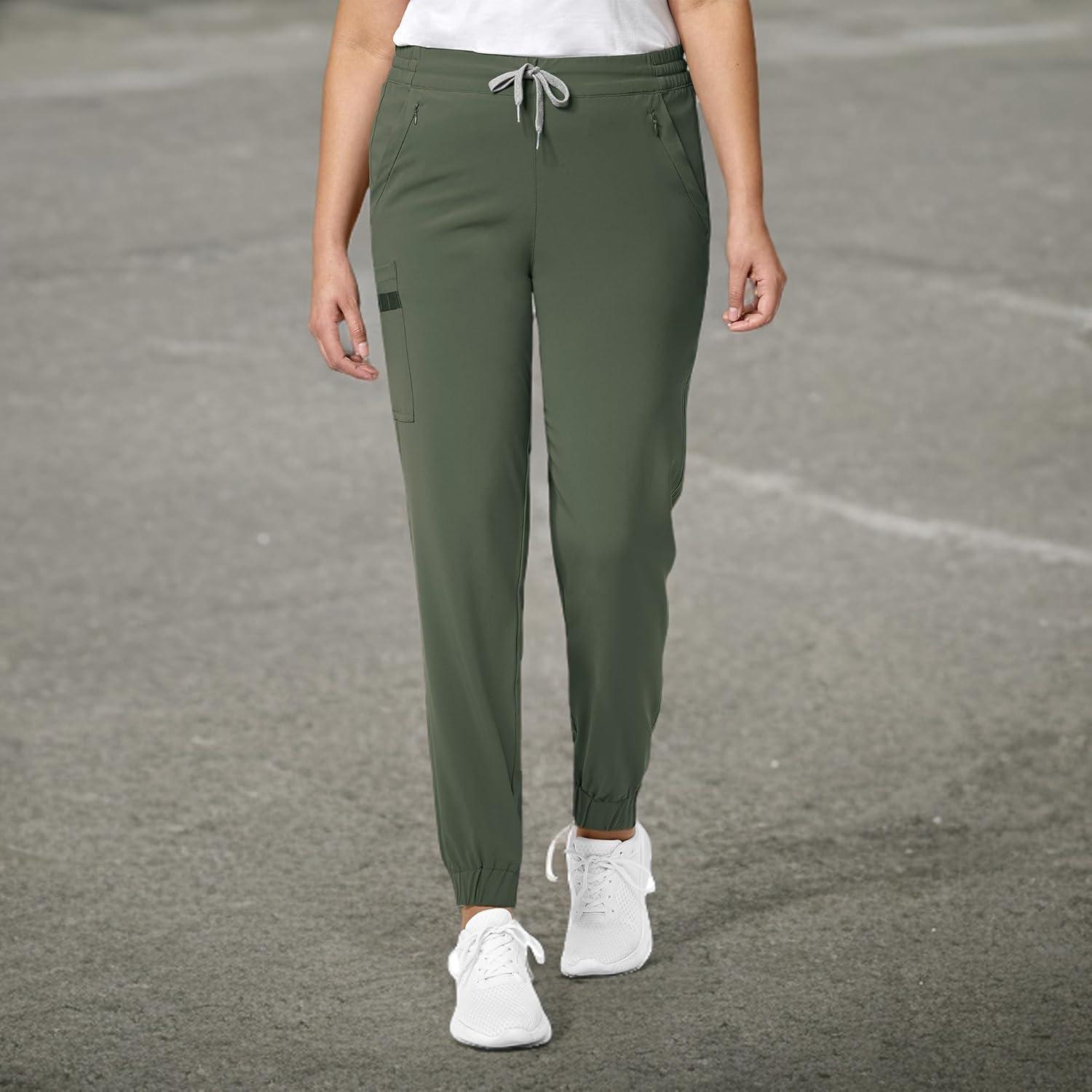 WonderWink Womens Renew Women’s Jogger Scrub Pant(Olive)