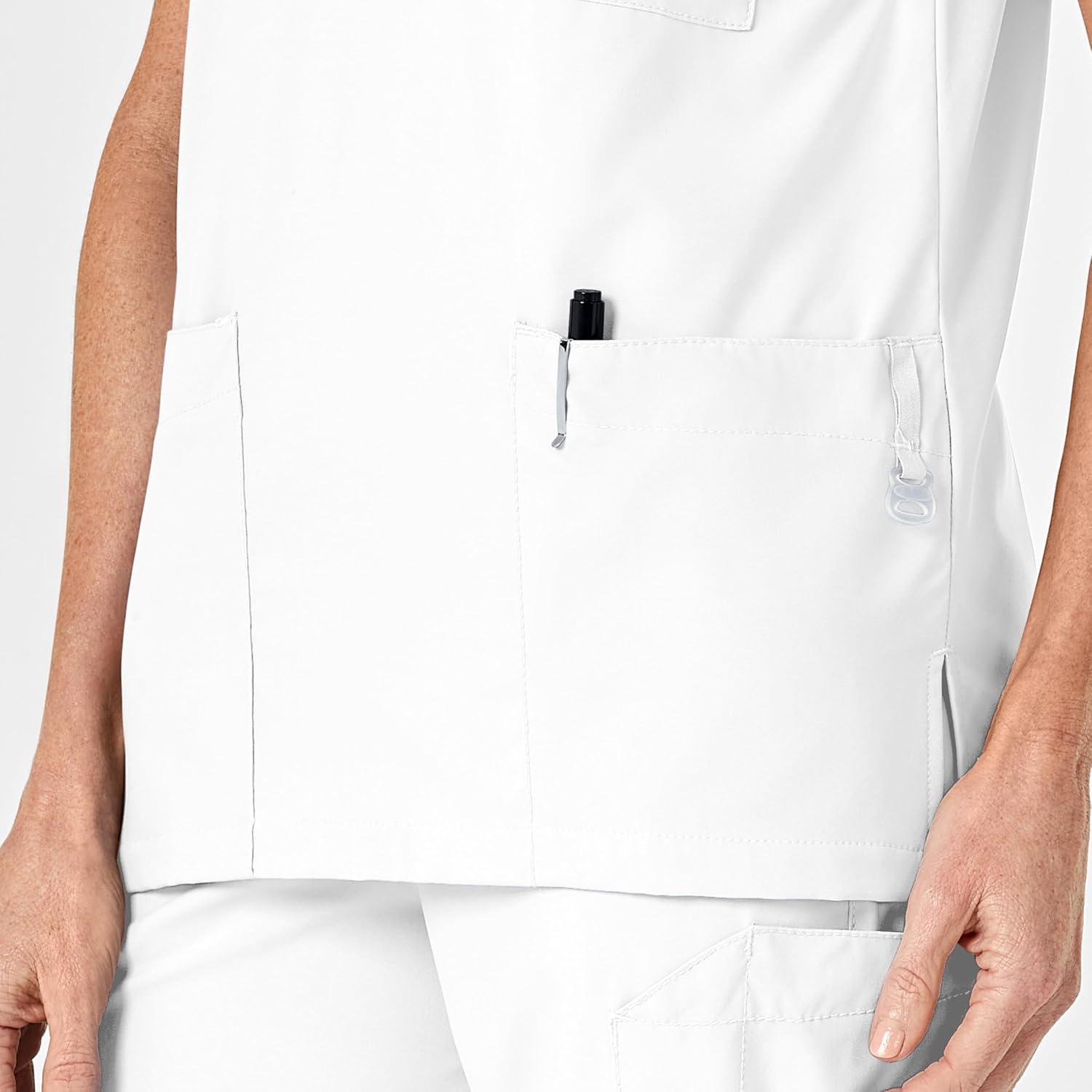 WonderWink Womens 4-Pocket Utility Top(White)