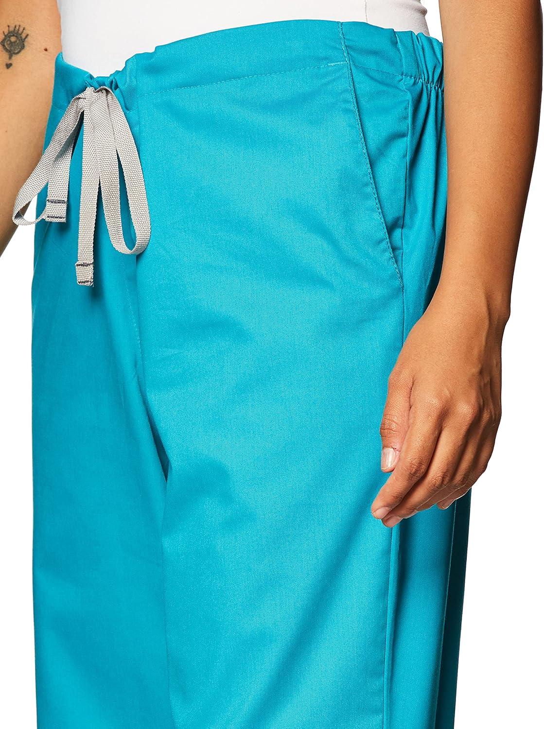 Wink WonderWORK Scrubs for Women, Flare Leg Scrub Pants(Teal)