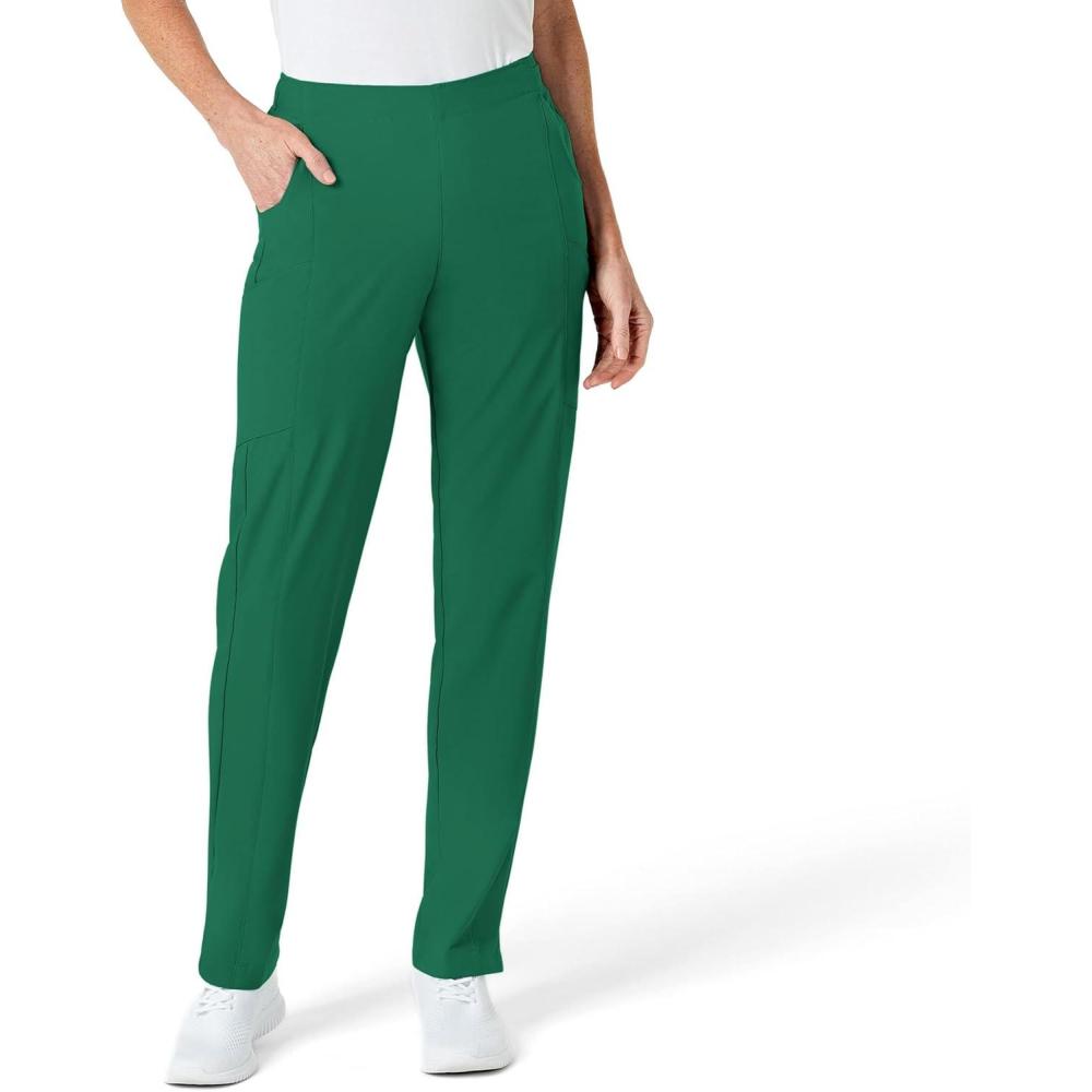WonderWink womens Women’s Flat Front Cargo Scrub Pant(Hunter)
