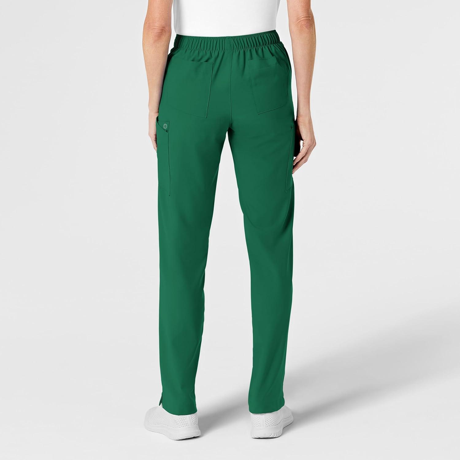 WonderWink womens Women’s Flat Front Cargo Scrub Pant(Hunter)