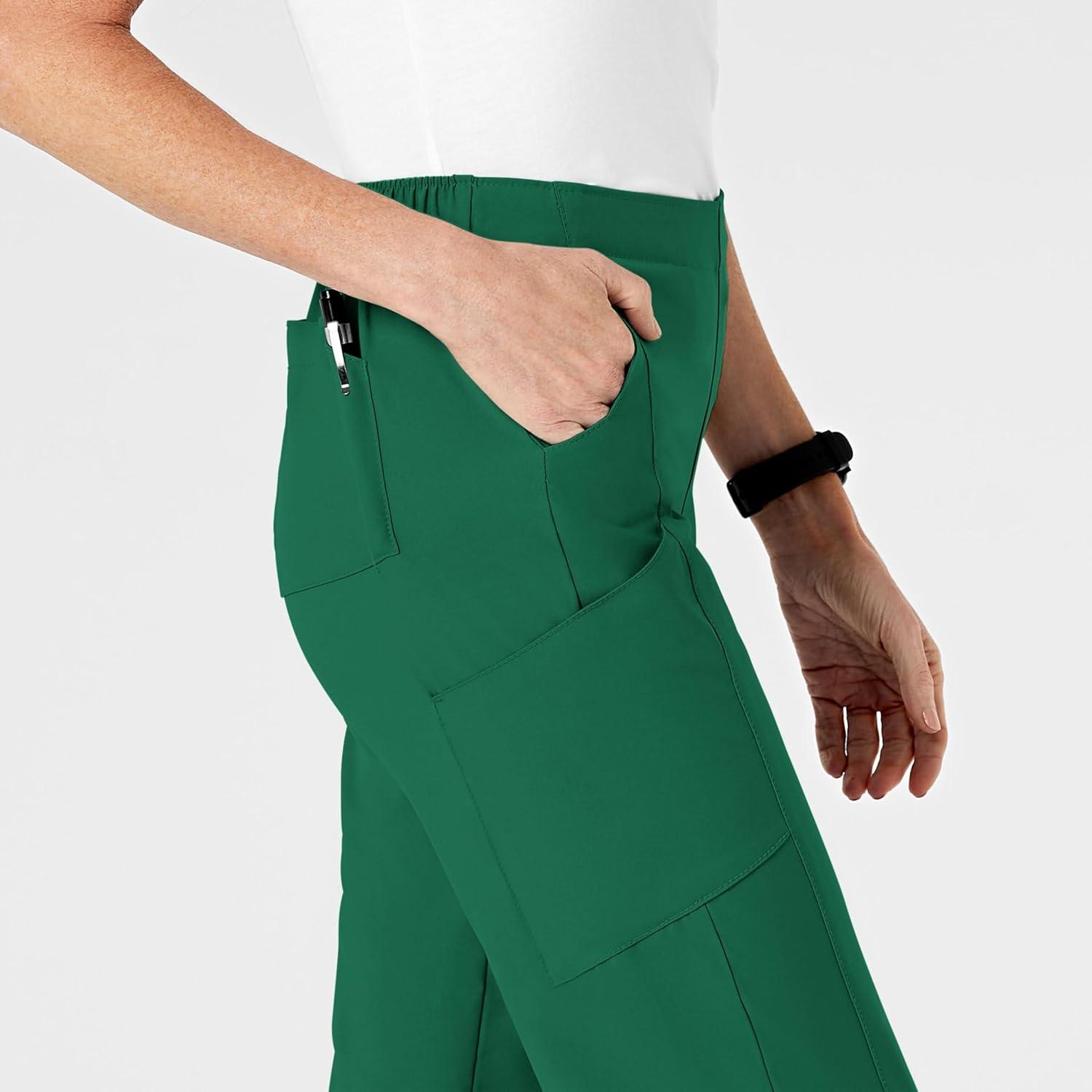 WonderWink womens Women’s Flat Front Cargo Scrub Pant(Hunter)