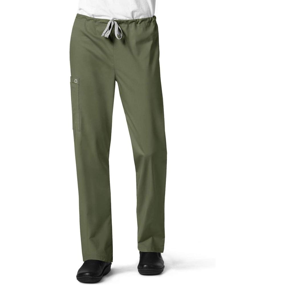 WonderWink Unisex-Adult Drawstring Cargo Pant(Olive)