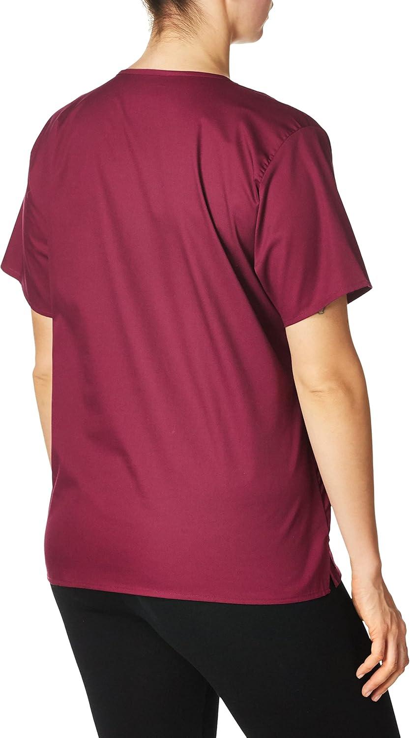 WonderWink Unisex-Adult Unisex V-Neck Top(Wine)