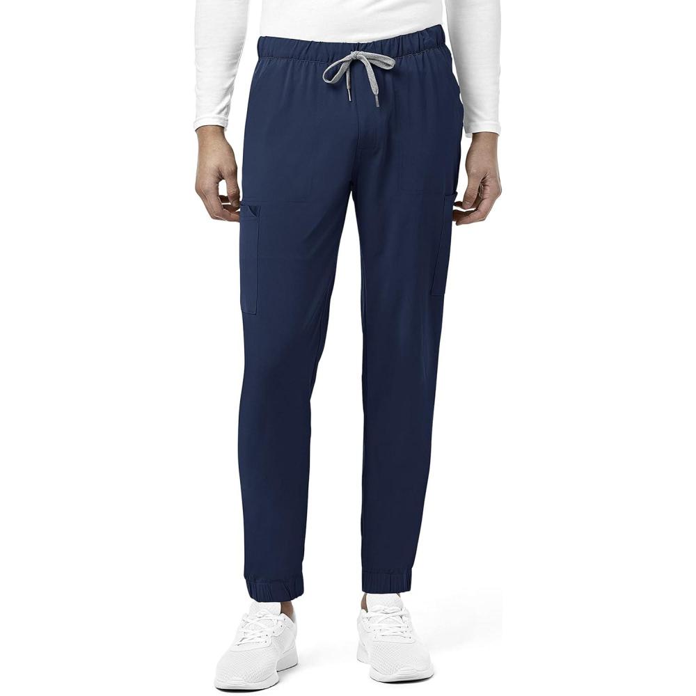 WonderWink Mens Renew Men’s Jogger Scrub Pant(Navy)