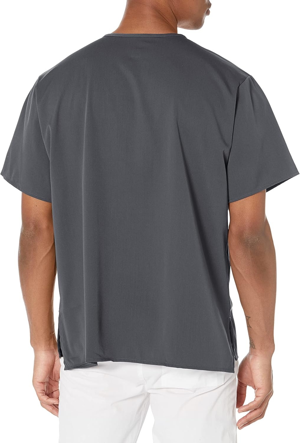 Wink Men’s Men’s V-Neck Scrub Top(Pewter)