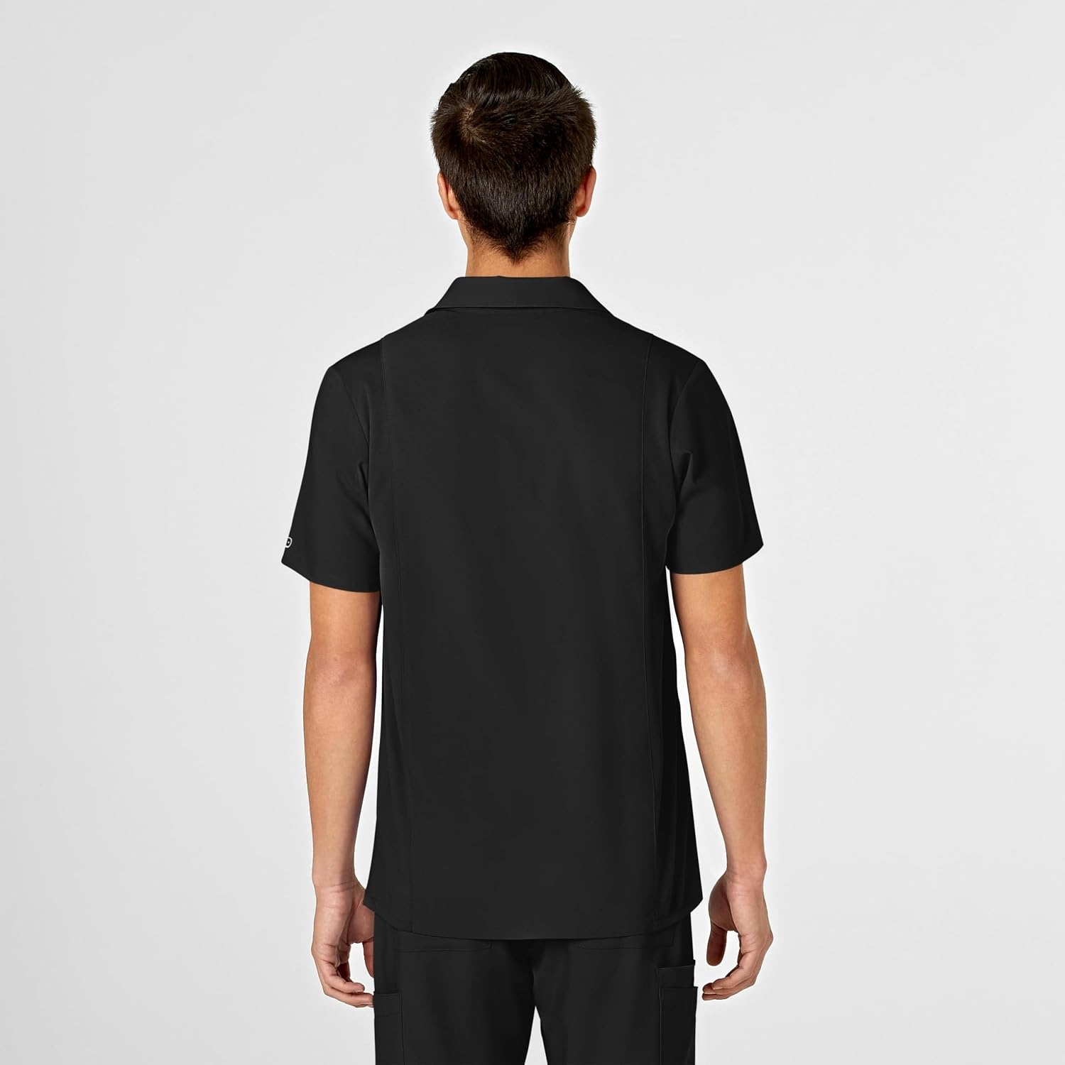 Wink W123 Men’s Collar Scrub Top(Black)