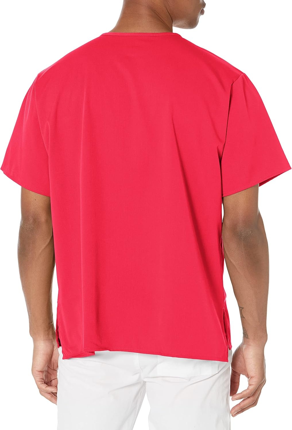 Wink Men’s Men’s V-Neck Scrub Top(Red)