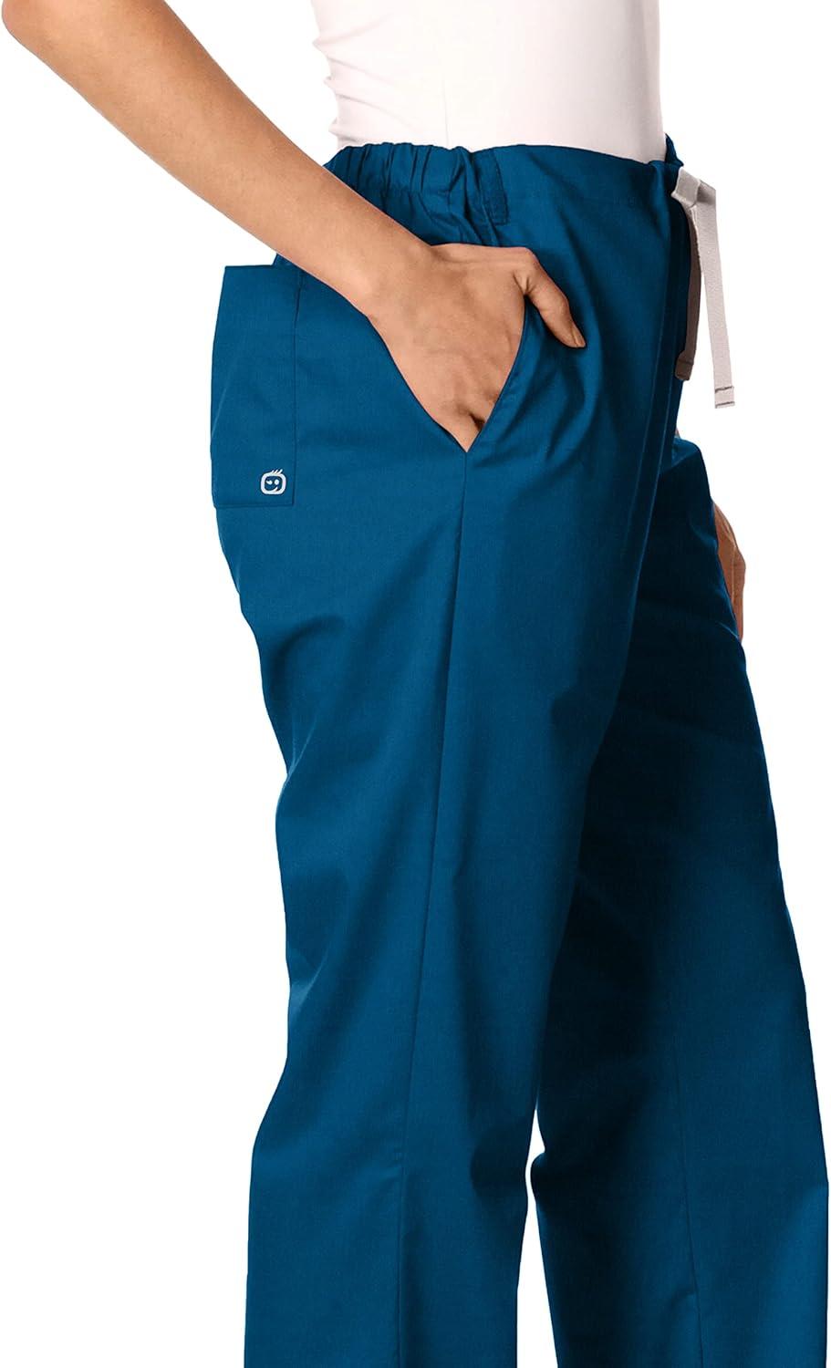 Wink WonderWORK Scrubs for Women, Flare Leg Scrub Pants(Caribbean)