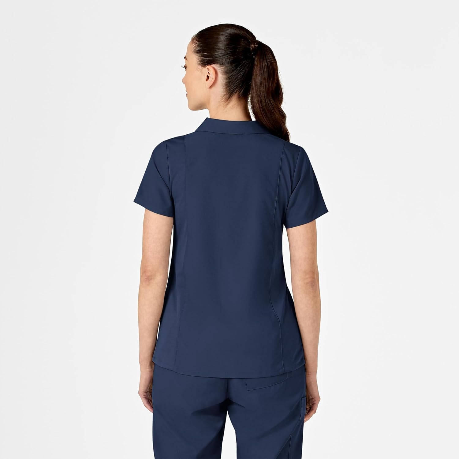 Wink W123 Women’s Collar Scrub Top(Navy)