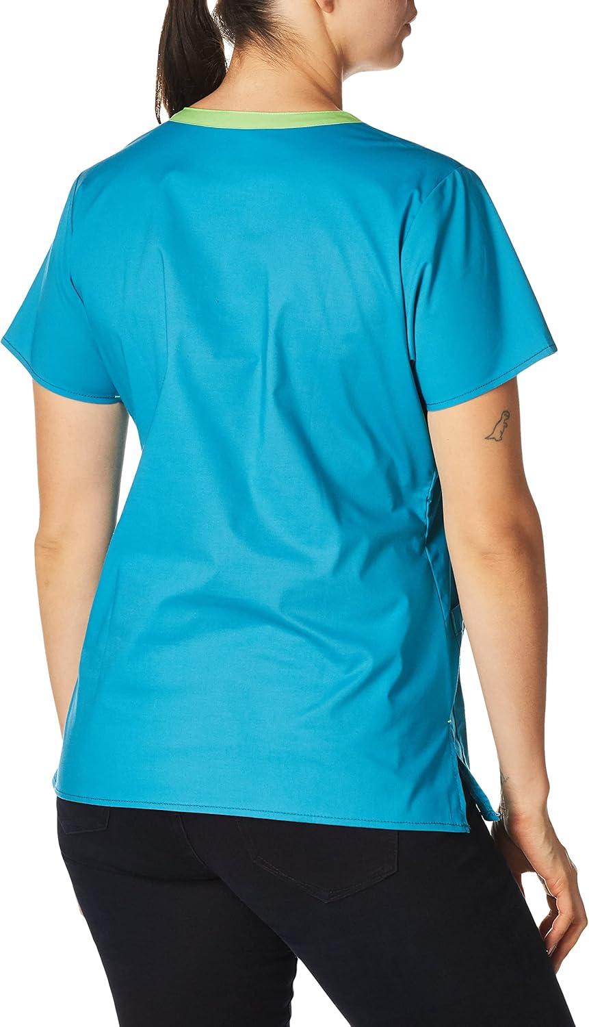 WonderWink Womens Wonderflex Patience Women’s Scrub Top(Real Teal)