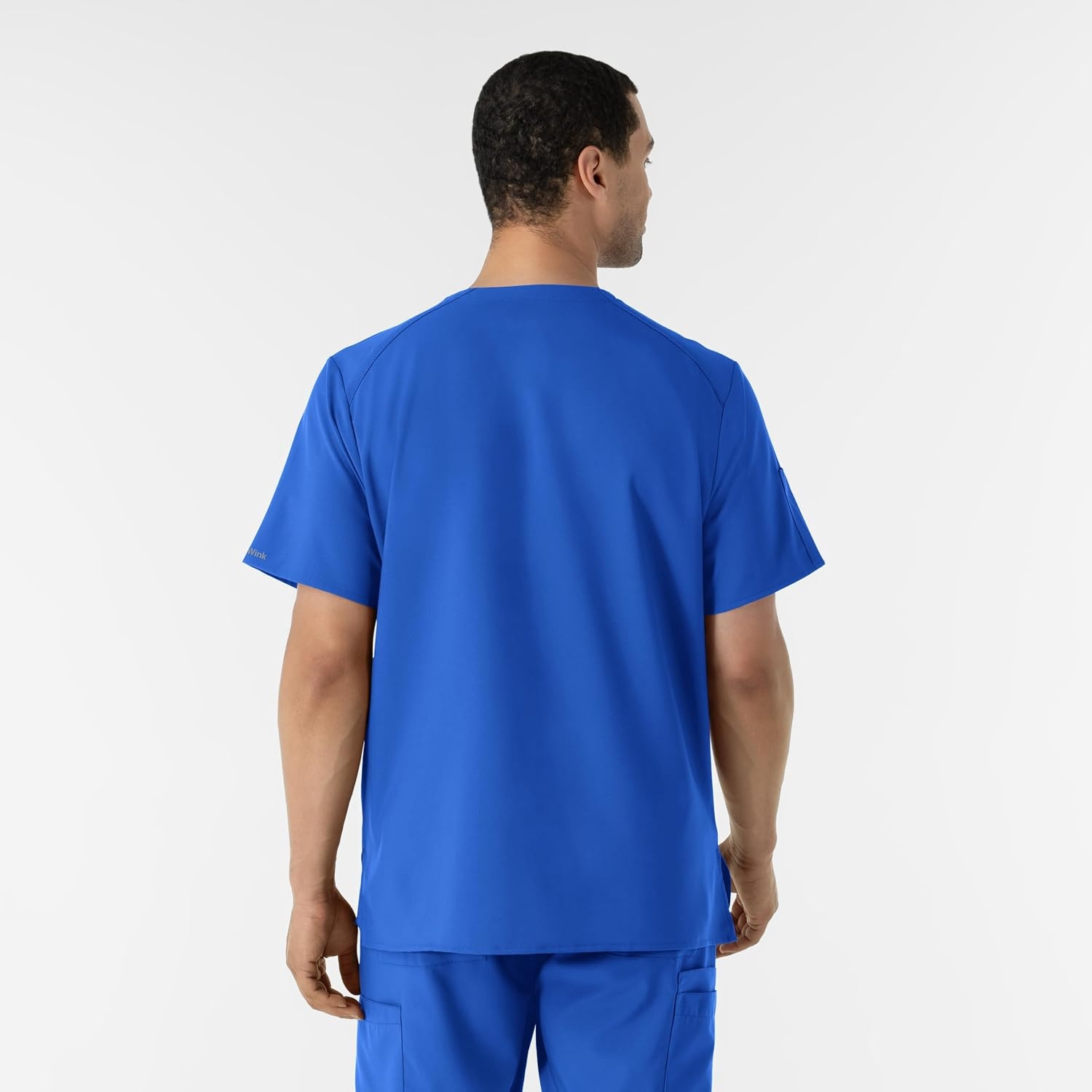 WINK W123 Men’s V-Neck Scrub Top(Royal)