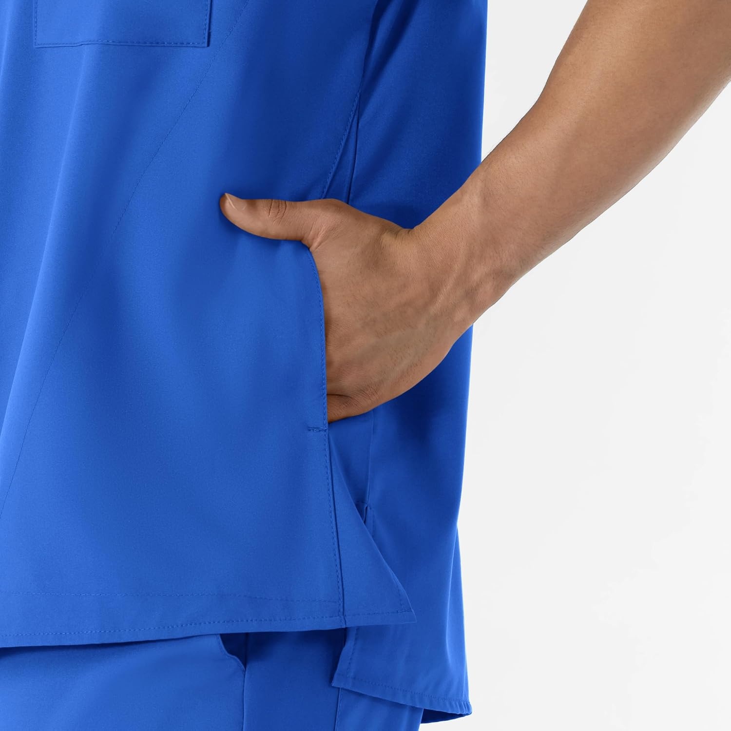 WINK W123 Men’s V-Neck Scrub Top(Royal)