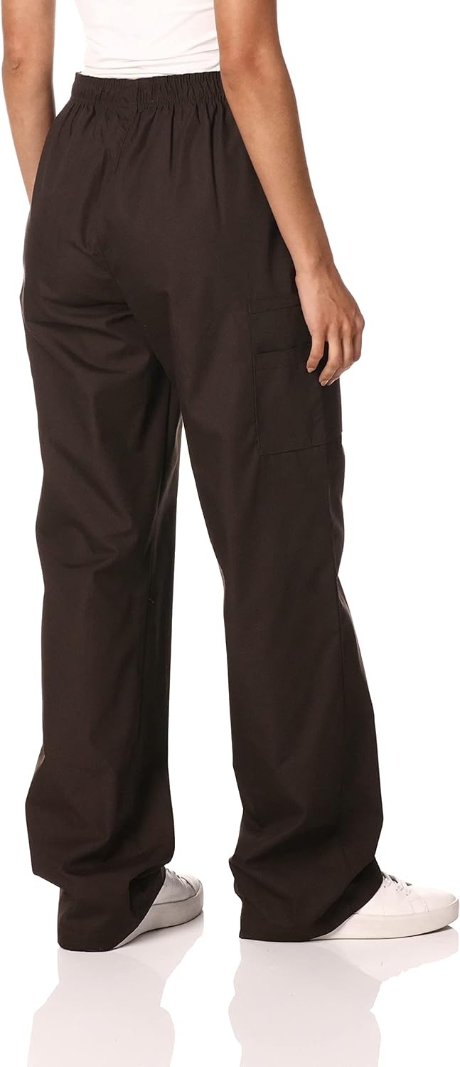 WINK Origins Quebec -Women’s Full Elastic Cargo Scrub Pant(Chocolate)